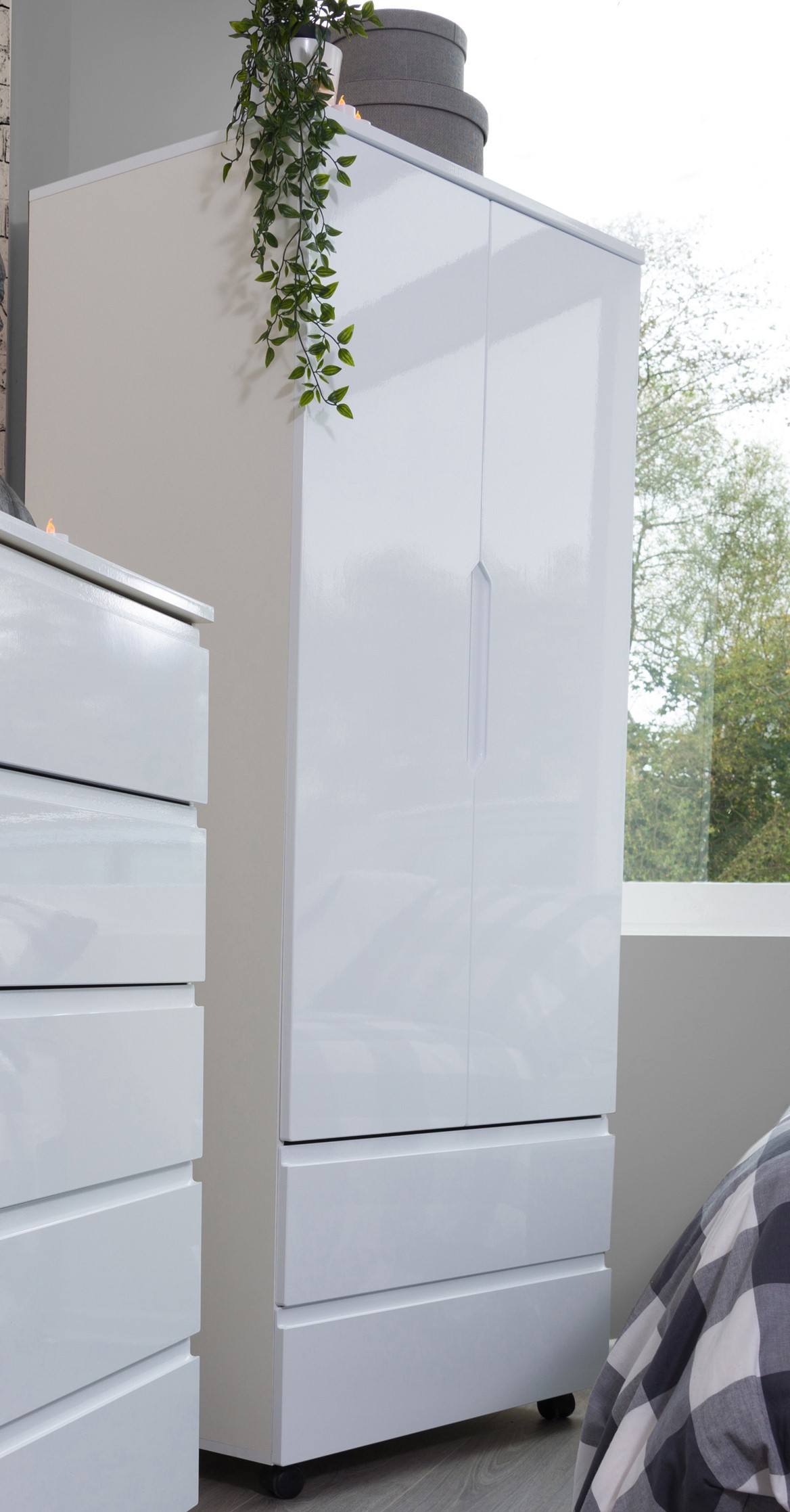Bala 2 Drawer Wardrobe - 40cm, 60cm, 80cm or 90cm wide